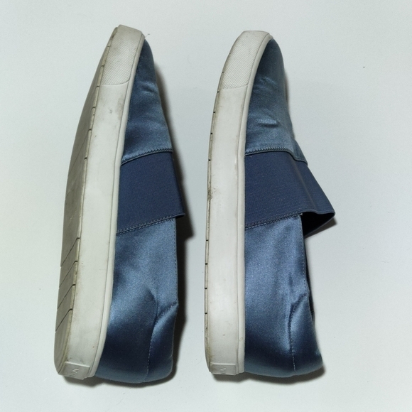 Vince blue satin slip on casual shoe sneaker 8 - Picture 3 of 10